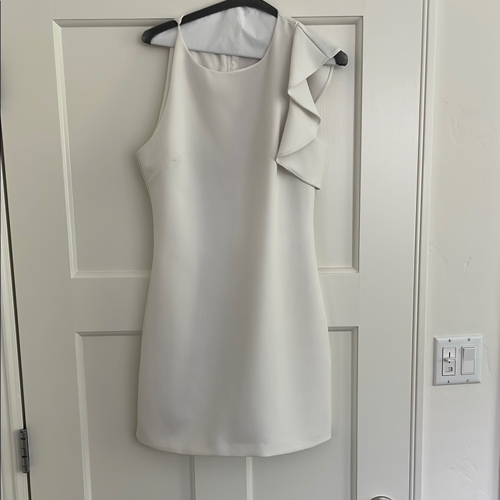 Lulu White Ruffle Dress